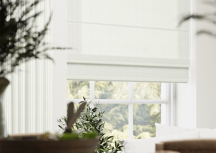 Laura Ashley Candy Stripe, Bottle Green - Roman Blind - Image 5